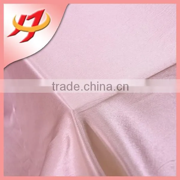 Chinese Banquet Church Crinkled Table Cloth Fiber Optic Table Cloth for Wedding