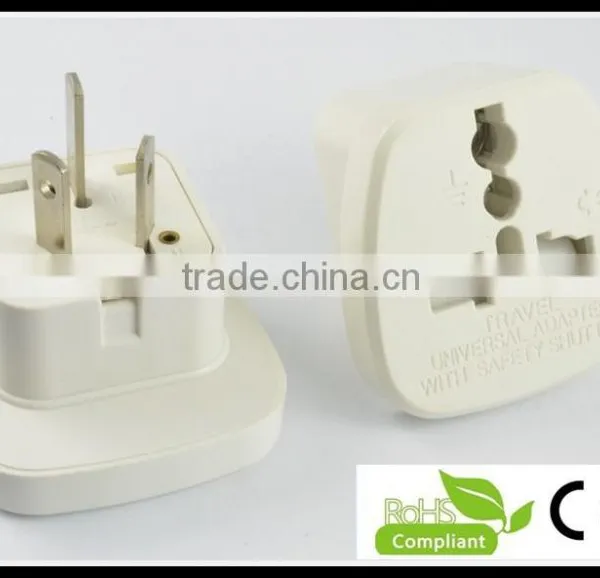 Commercial Plug With Socket Universal to 3 Flat Pin Australia Plug Travel Adapter With Safety Shutter CE