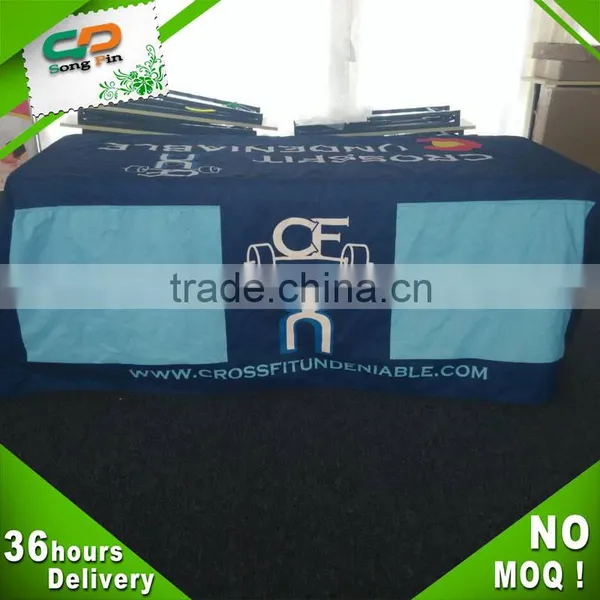 Customized Size Digital Printing Draped Table Cloth Advertising