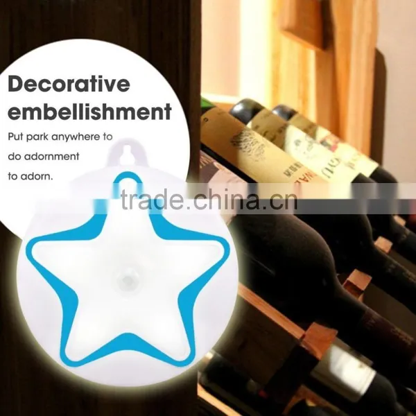 Rechargeable LED Wireless Light-operated Motion Sensor Wall Light Cute Star LED Night Light For Balcony Corridor Wardrobe Garag photo-4
