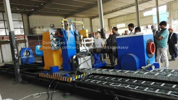 China Kasry All Profiles And Pipes CNC Plasma Cutter / Plasma Cutting Machine / H Shape Cutting Machine