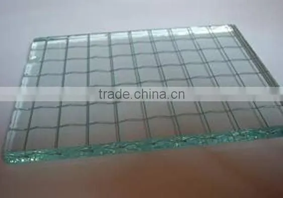 6mm /7mm Wire Mesh Glass / Wire Mesh Security Glass Wire Reinforced Glass /wired Glass Prices photo-2