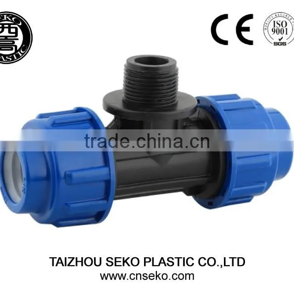Irrigation PP Compression Fittings Popular Plastic ISO Certificated Female Thread Tee photo-3