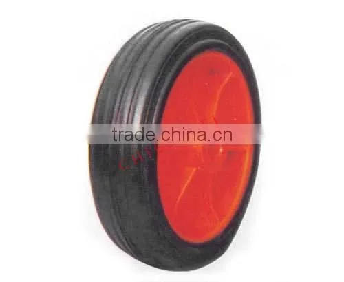 Plastic Rubber Wheel/Ruled Rubber Lawnmower Lawn Push Mower Wheel 3.5+ Inch Diameter photo-3