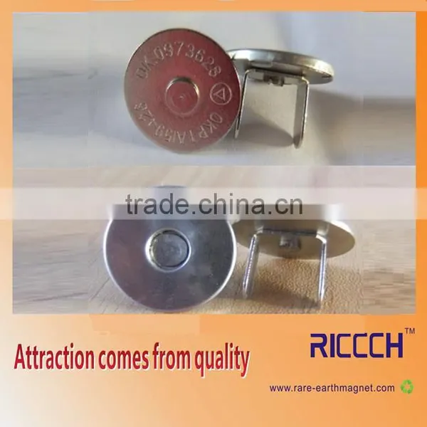 18mm Button MG Silver Handbag Bag Magnetic Buckle