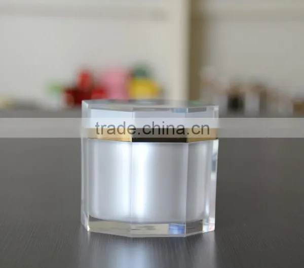 2016 Unique New High Quality Hexagon Acrylic Cream Jars photo-4