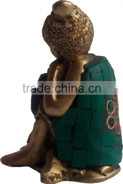 Buddha With Blue Stone Work photo-2