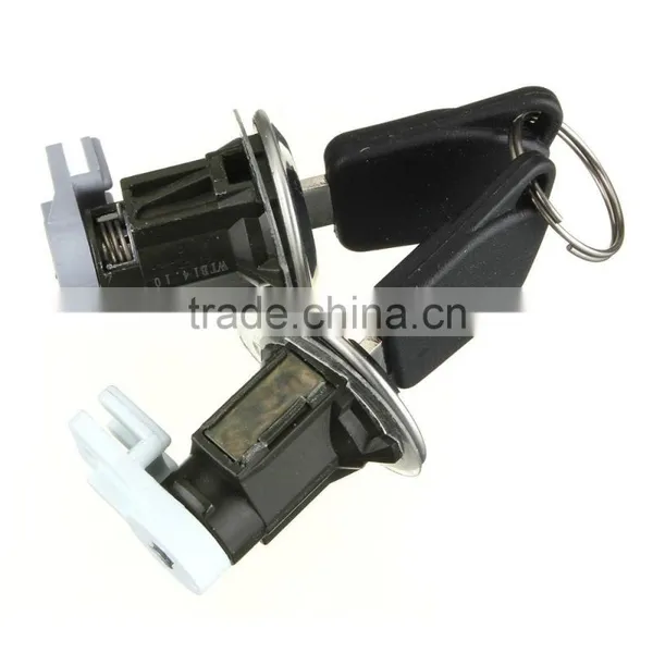 Pair Front Door Lock Barrels Set With Keys For Peugeot 106 Mk2 205 405 photo-3