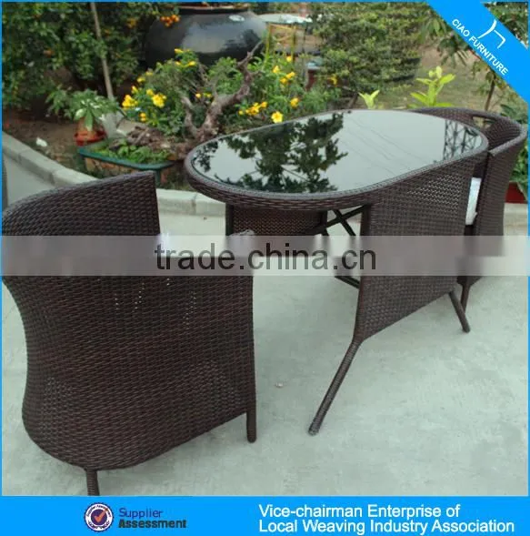 Leisure Rattan Furniture Cafe Table Chair Set Coffee Table Chair CF1245 photo-6
