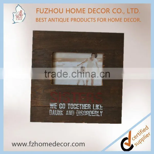 2017 Top Selling Antique Wooden Picture Photo Frame With Silk Screen Printing for Decoration photo-6