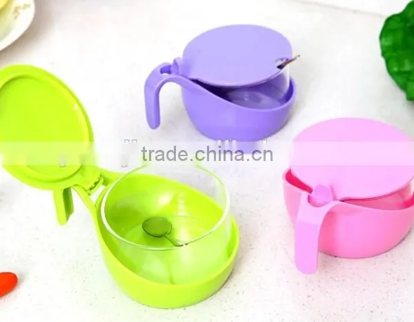 New Arrival Colorful With Cover Spoon Plastic Soy Saucet Condiment photo-5