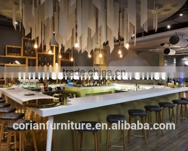 Design New Stylish Custom Sized Solid Surface Top Design Hotel Buffet photo-2