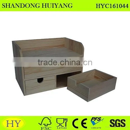 FSC Storage Box Wooden Desktop Organizer photo-2