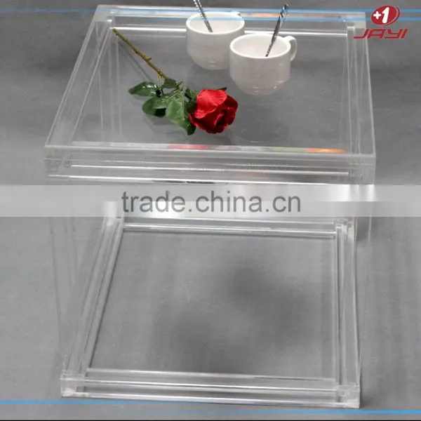 China Manufacturer Wholesale Plexiglass Modern Coffee Side Table photo-2