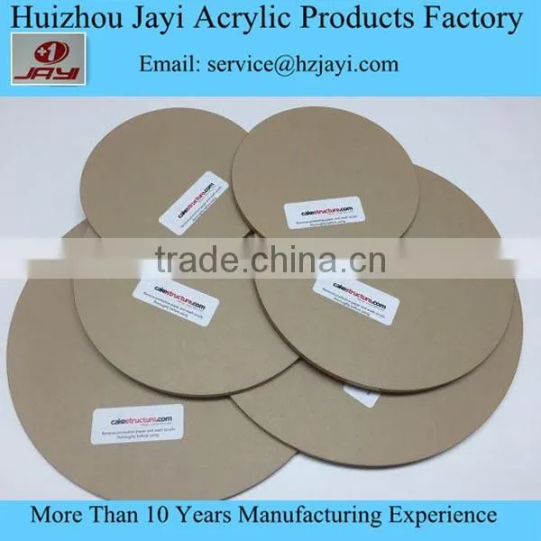 Round, Square or Petal 1/4" Thick Cheese Ganache or Buttercream Guide Clear Acrylic Cake Boards photo-5