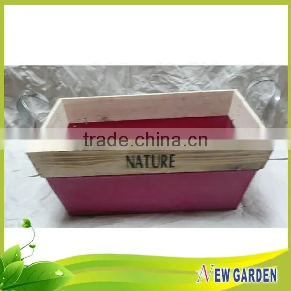 China Wholesale Durable Garden Lightweight Retangle Wooden Pot photo-5