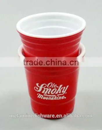 100% Melamine Kitchenware / Melamine Red Small Sauce Cup Set Home Used photo-2