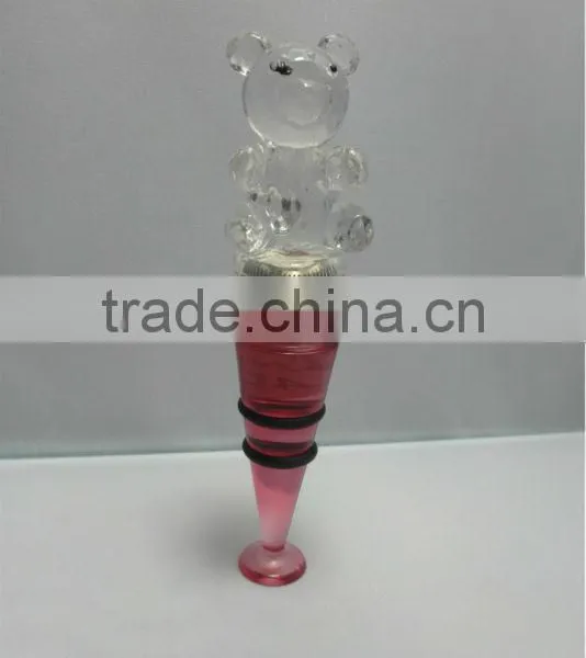 Latest Design Acrylic Led Color Changing Bar Wine Bottle Stopper Accessories photo-5