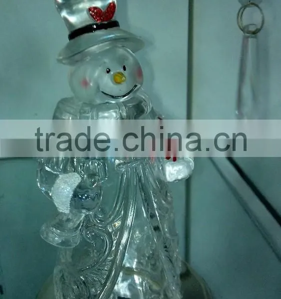 High Quality Glass Snowman With Candle Holder photo-2