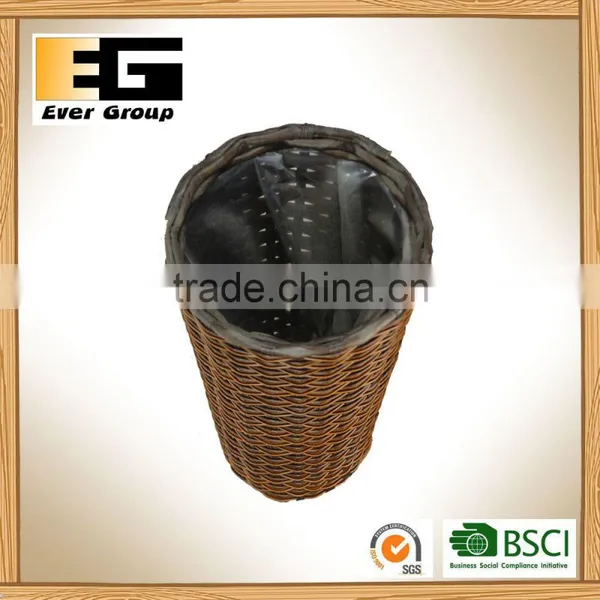 Brown Hand Woven Flowerpot With PVC Inner/Garden Planter photo-2