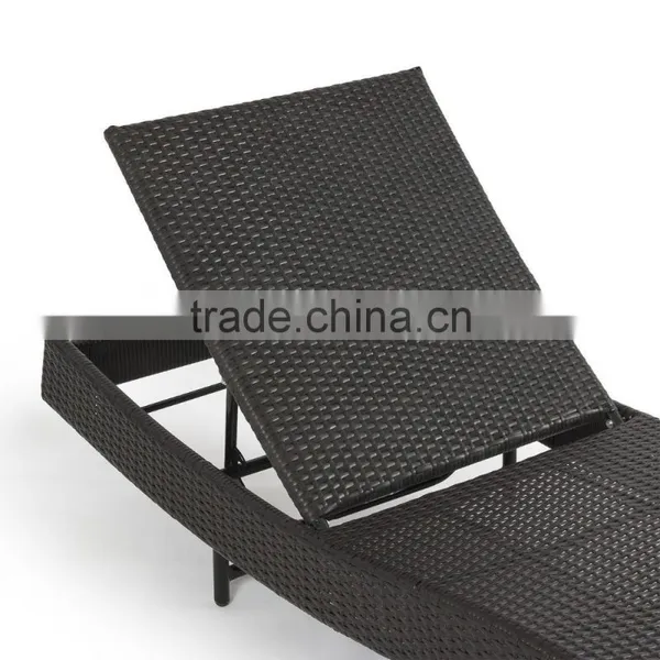 Patio Garden Rattan Adjustable Pool Chaise Lounge Chair photo-3