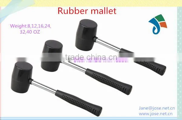 TPR Grip Steel Tube Handle Rubber Hammer photo-2