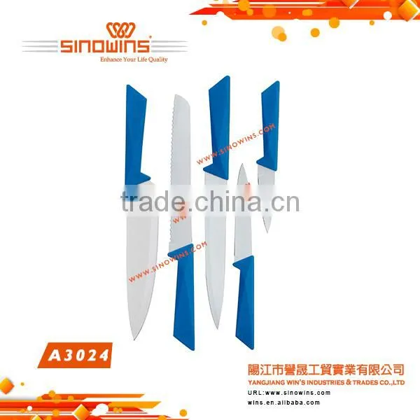 A3024 Cool Design 5pcs Stainless Steel Knife Set With Non-stick Coating photo-3
