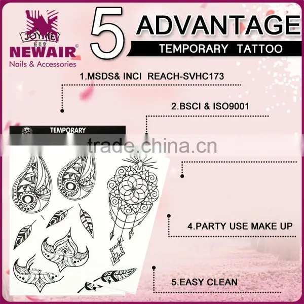 Newair OEM Promotional Black Temporary Tattoo for Adults photo-3