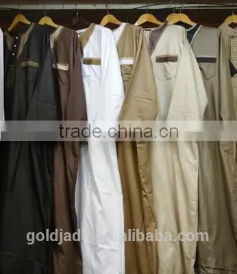 2016 Latest Islamic Clothing Men's Abaya Muslim Throbe photo-2
