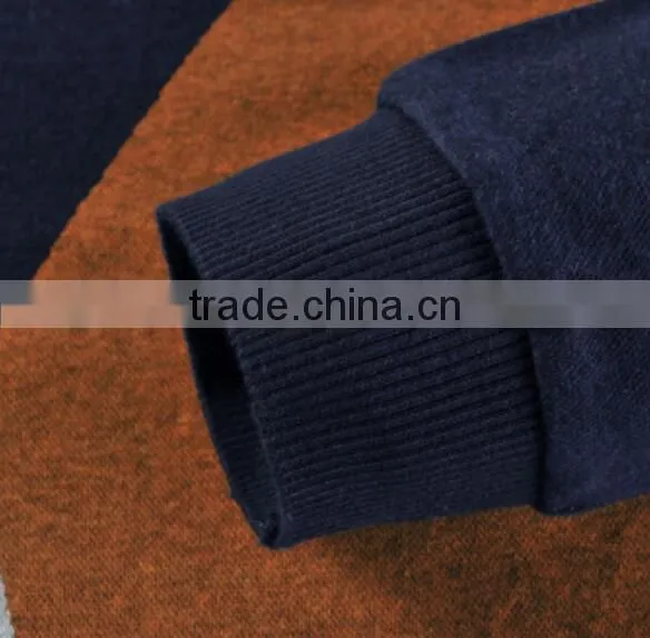 100% Polyester Cotton Material Adults Plain Men's T Shirt/V Collar Long Sleeved T Shirt photo-4