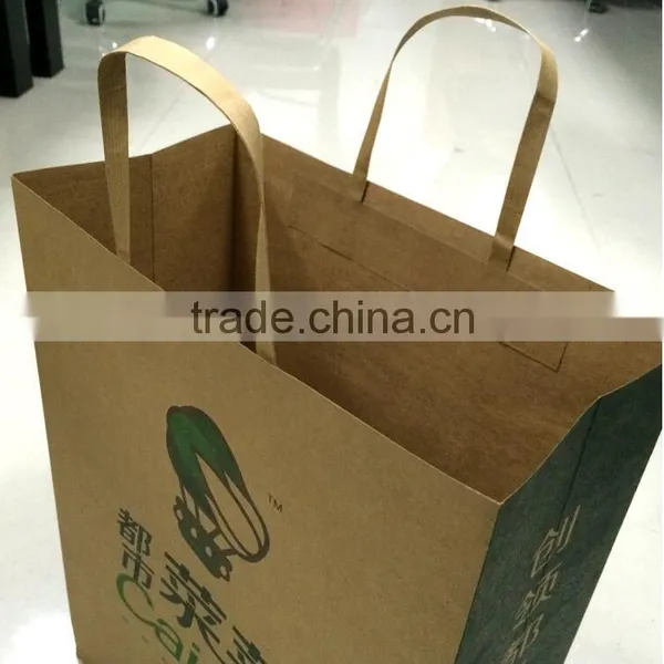 Wholesale TOP Quality Reusable Custom Logo Printing Kraft Paper Bag photo-3
