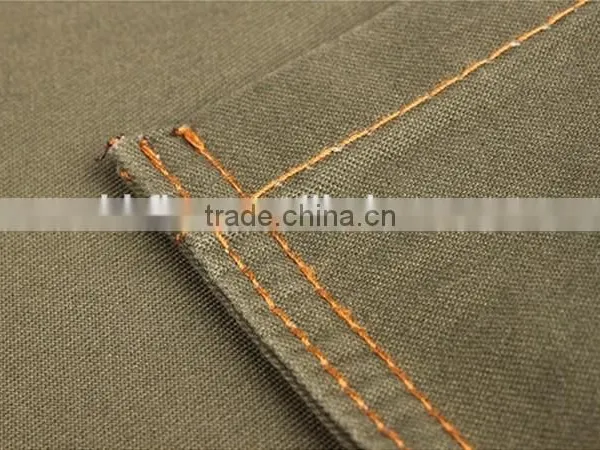 Cotton Fabric 100% Cotton Canvas Khaki Fabric photo-4