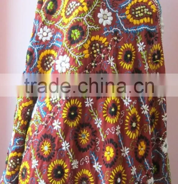 PHULKARI GEORGETTE DUPATTA SHAWL, Sequin Hand Embroidery Dupatta photo-3