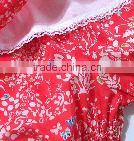 New Design OEM 100% Cotton Woven Printed Baby Girl Clothes Set photo-4
