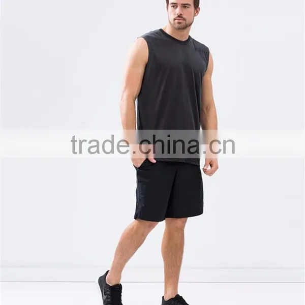 Black Athletic Men's Tank Top Gym photo-4