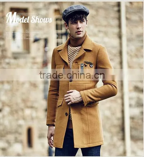 Fashion Long Wool Men Coat Design photo-3