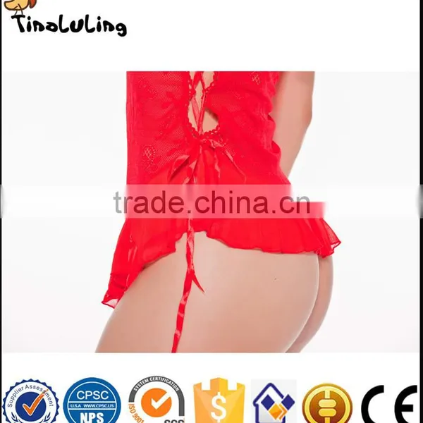 Sexy Lingerie Hot Erotic Lingerie Sexy Dressing Gown Costumes Sleepwear Sexy Babydoll Pajamas for Women Manufactuer photo-6