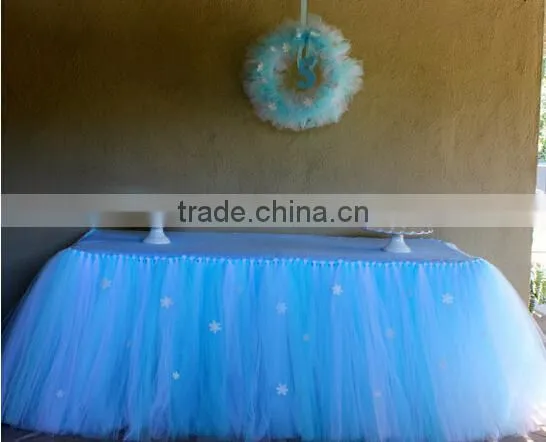 Party Decorative Gathered Ruffled Tutu Table Skirt
