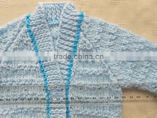 Baby Boy Newborn Sweater Hand Knit Cardigan photo-3