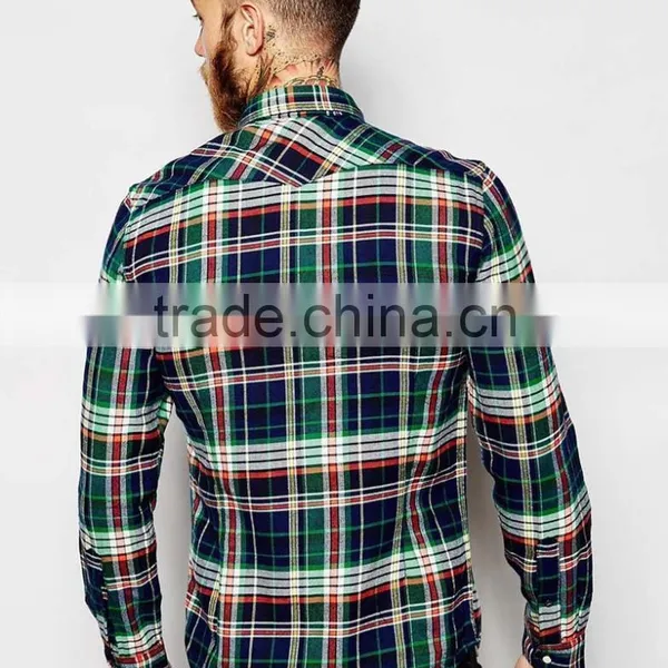 Chinese Manufacture Mens Stylish Check Shirt Bulk Sale photo-2