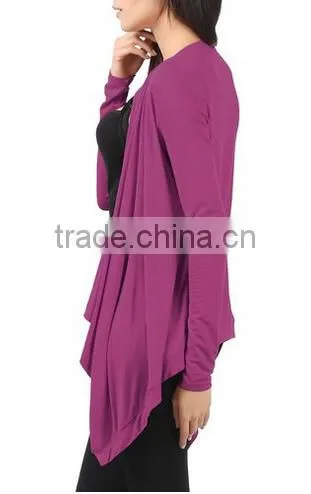 Plus Size Women Clothing Stretch Fabric Draping Long Sleeve Open Cardigan 2016 Women photo-5