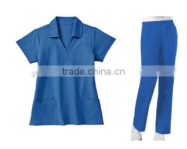 Body Fit Mock Wrap Hospital Staff Uniform photo-6