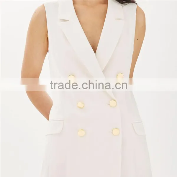 Chic-smart Ivory Sleeveless Western Longline Kurti With Jacket Designs photo-2