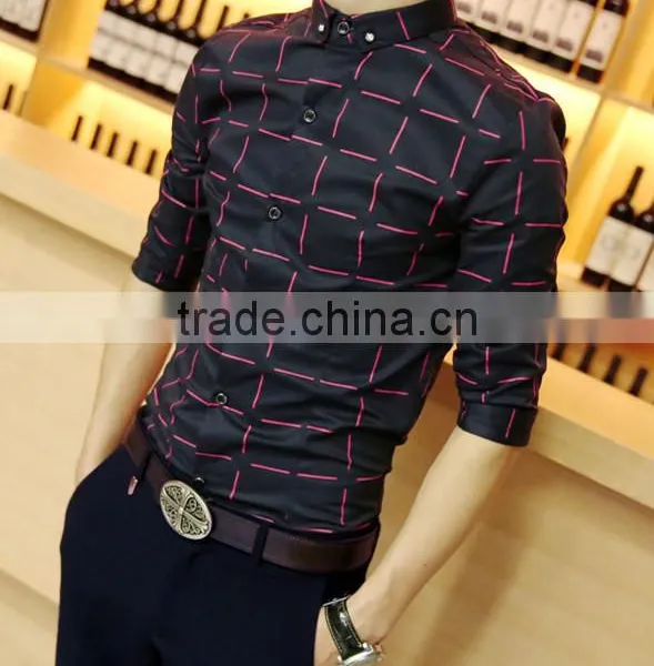 Thin Section Plaid Shirt With Short Sleeves photo-3