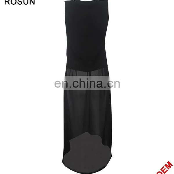 Knitwear Manufacturer Cashmere Wool Sweater Splicing Chiffon Long Frog Dress photo-2