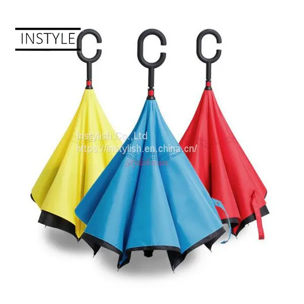 Double Layer Canopy Inside Out Reversible Umbrella, Upside Down Umbrella, Reverse Inverted Umbrella photo-2