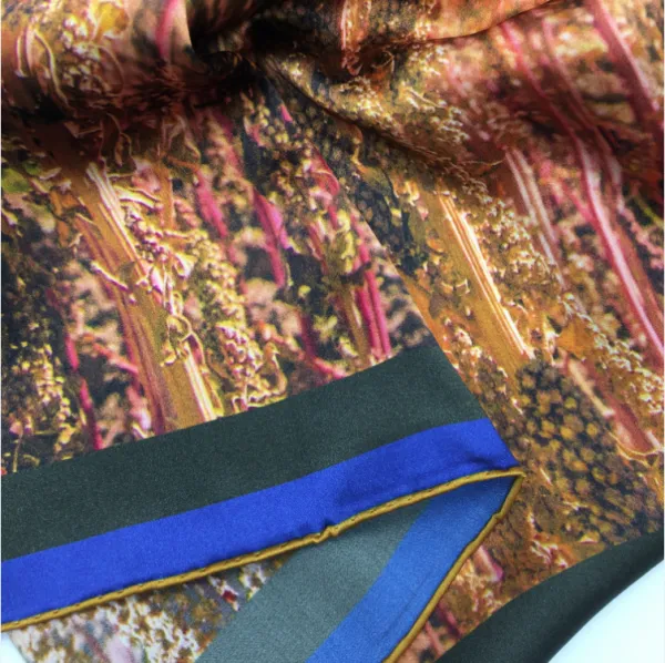 Fashion Design Custom Digital Print Silk Scarf For Small Women photo-5