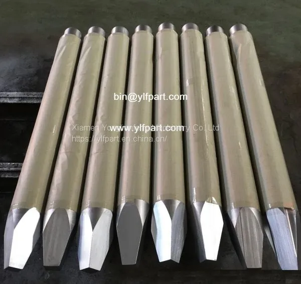 Hydraulic hammer demolition Indeco parts chisel rod bits HP700,HP900,MES553,MES121,MES181,MES180