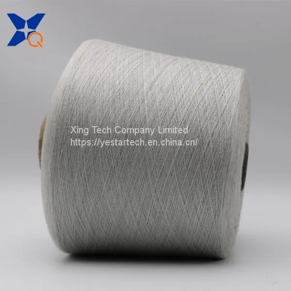 Ne21/1ply 15% Stainless Steel Staple Fiber Blended With 85% Solid Acrylic Conductive Yarn for Touch Screen Gloves/hats-XT11297 photo-2