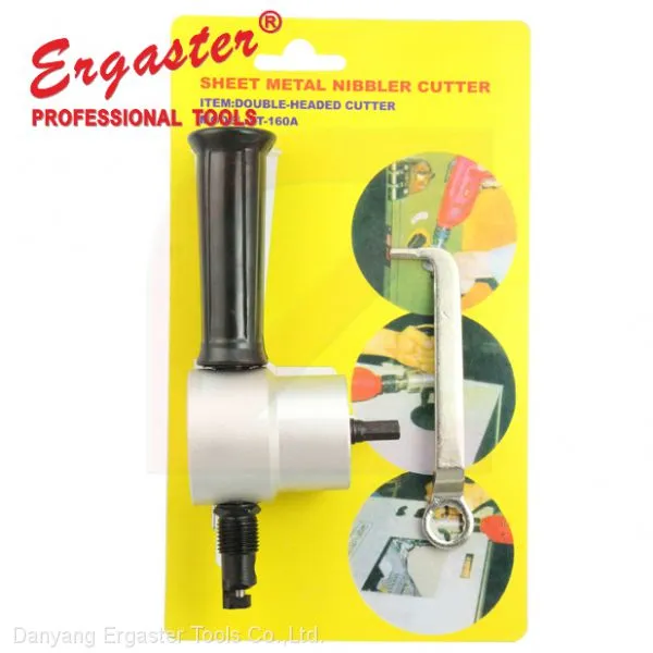 Nibble Metal Cutting Double Head Sheet Nibbler Saw Cutter Tool Drill Attachment Free Cutting Tool Nibbler Sheet Metal Cut /Multipurpose Double Head Sheet Metal Nibbler Hole Saw Drill Cutter Cutting Tool photo-3